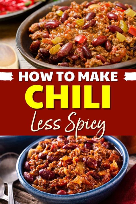 Wondering how to make chili less spicy? By using 6 easy methods, you can tone down the heat in your chili and enjoy every last bite! Spicy Chili Recipe, Easy Chilli, Delicious Chili Recipe, How To Make Chili, Asian Inspired Dishes, Starchy Foods, Spicy Chili, Hot Spicy, Hot Chili