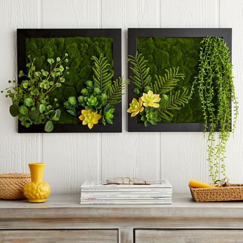 Square Gallery Wall, Backdrop Bedroom, Greenery Backdrop, Faux Walls, Plant Wall Decor, Grass Wall, Moss Wall Art, Moss Art, Succulent Wall