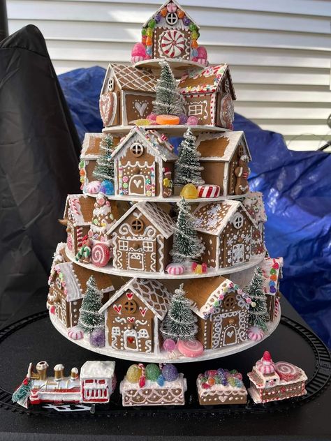 Christmas Tree Shopping, Advent Calendar House, Cardboard Gingerbread House, Advent House, Christmas Advent Calendar Diy, Gingerbread Christmas Tree, Hobby Lobby Christmas, Gingerbread Crafts, Gingerbread Christmas Decor