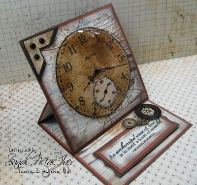 Steampunk Cards, Clock Card, Tarjetas Pop Up, Masculine Birthday Cards, Boy Cards, Birthday Cards For Men, Easel Cards, Fancy Fold Cards, Fun Fold Cards