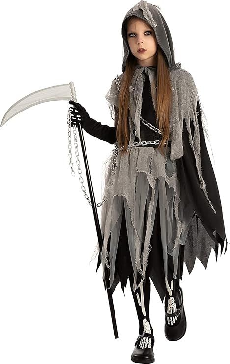 Spooktacular Creations Child Girl Reaper Costume Girl Grim Reaper, Light Up Halloween Costumes, All Black Costumes, Scream Costume, Halloween Grim Reaper, Grim Reaper Costume, Reaper Costume, Cape With Hood, New Halloween Costumes