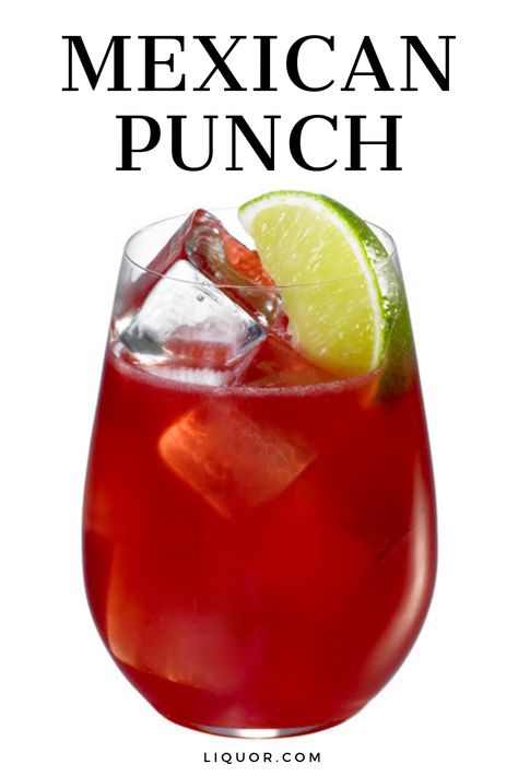 This Mexican Punch is the perfect Cinco de Mayo cocktail that is guaranteed to start any party. This easy to make punch is delicious and refreshing!' data-pin-url= Big Batch Mexican Cocktails, Mexican Night Drinks, Mexican Punch Recipe, Punch Recipes Alcoholic, Mexican Punch, Tequila Punch, Champagne Margarita, Yum Drinks, Grenadine Syrup