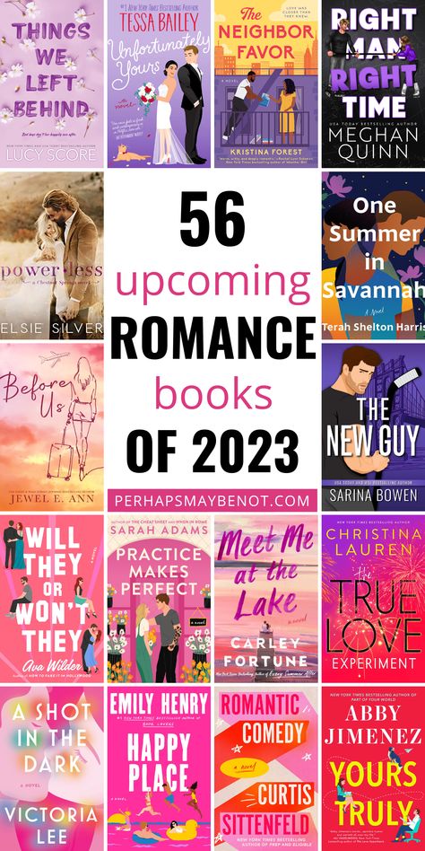 2023 is already shaping up to be a great year for romance novels, with some truly amazing upcoming releases! Whether you adore heart-fluttering love stories, spicy tales filled with passion and intrigue, or laugh-out-loud romantic comedies, there’s something for everyone on this list of 56 Exciting New Romance Books of 2023. From authors who are long-time romance favorites to debut authors making waves in the genre, get ready to add a few new favorite books to your shelf! 2024 Romance Books, New Book Releases 2024, New Books 2024, Books Of 2023, New Romance Books, Romance Books To Read, Book Friends, 2024 Books, Beach Reads