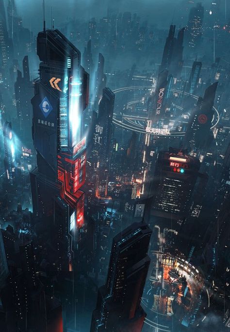 Kota Masa Depan, Cyberpunk Rpg, Sci Fi City, Bg Design, Sci Fi Environment, Cyberpunk Aesthetic, Cyberpunk City, Arte Cyberpunk, Fantasy City