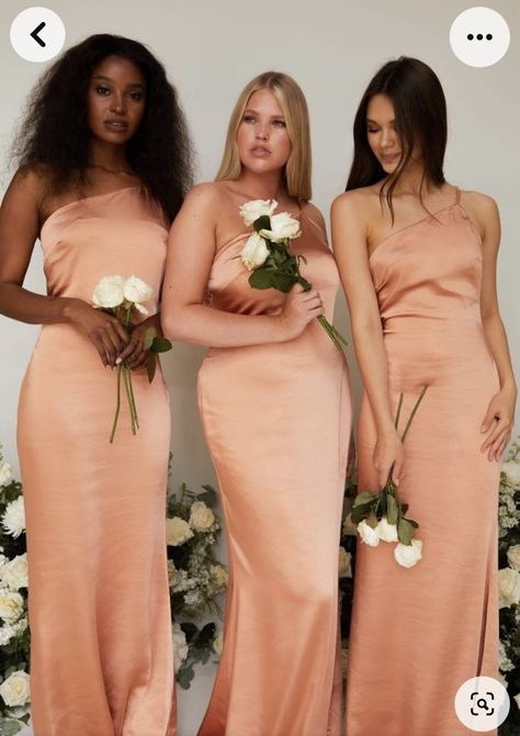 Light Orange Bridesmaid Dresses, Peach Color Bridesmaid Dresses, Pantone 2024, Modern Bridesmaid Dresses, Peach Bridesmaid, Peach Bridesmaid Dresses, Silk Bridesmaid Dresses, Coral Bridesmaid, Orange Bridesmaid