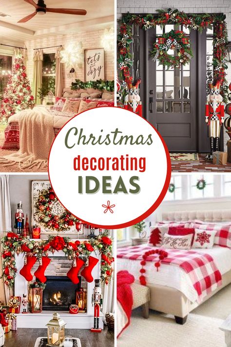 Christmas Decorating Ideas How To Decorate Like A Hallmark Christmas Movie, Decorate Chandelier For Christmas, Hallmark Christmas Decorations, Christmas Decor Entryway, Christmas Decorations Fireplace, Fireplace Christmas Decor, Christmas Decor Mantle, Christmas Decor Elegant, Living Room Christmas Decorations