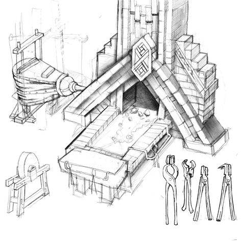 Dwarven Blacksmith, Minecraft Dwarven, Dwarven Mine, Dwarven Kingdom, Dwarven Architecture, Dwarven City, Blacksmith Workshop, Blacksmith Forge, Manga Drawing Tutorials