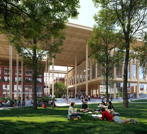 KPF Designs 2045 Master Plan for the University of Birmingham Campus in United Kingdom | ArchDaily University Plan, Campus Design, University Of Birmingham, Public Architecture, Innovative Architecture, Landscape And Urbanism, Chicago Architecture, Cultural Architecture, Education Architecture