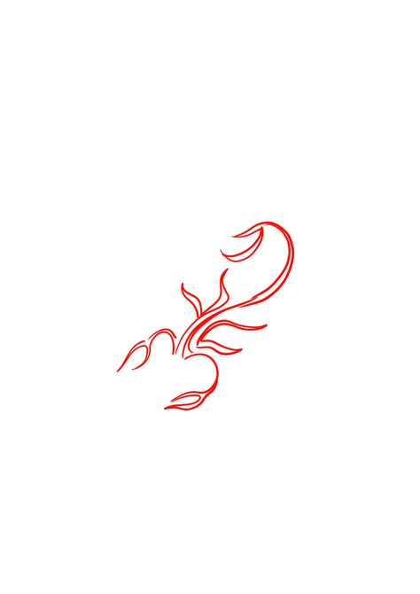 Cute Tattoos Line Art, Subtle Red Tattoo, Minimalistic Crab Tattoo, Line Art Scorpion Tattoo, Back Tattoo Women Delicate, Tattoo Ideas Horizontal, Minimalistic Red Tattoo, Cool Cherry Tattoo, Red Ink Spine Tattoos For Women