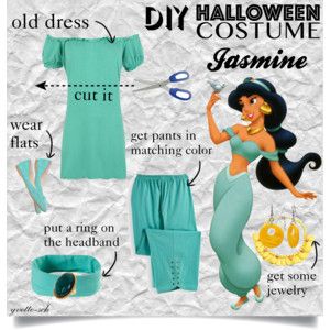 DIY Halloween Costume Princess Jasmine Easy idea Diy Jasmine Costume Kids, Diy Jasmine Halloween Costume, Jasmine Diy Costume, Diy Jasmine Costume, Jasmine Aladdin Costume, Jasmine Costume Diy, Aladdin Costume Diy, Allura Cosplay, Princess Jasmine Costume Diy