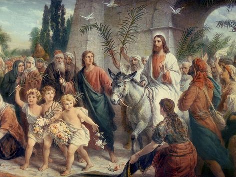 The meaning of Palm Sunday and the donkey. Palm Sunday Story, Triumphal Entry, Joseph Of Arimathea, Resurrection Day, Resurrection Sunday, Jesus Praying, Jesus Resurrection, Palm Sunday, Holy Week