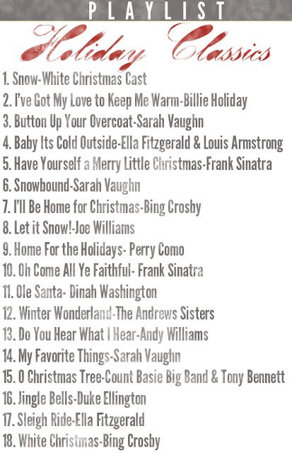 Holiday Playlist Xmas Playlist, Holiday Playlist, Christmas Playlist, Christmas Reading, Holiday Songs, Play List, Christmas Carols, Holiday Music, Billie Holiday