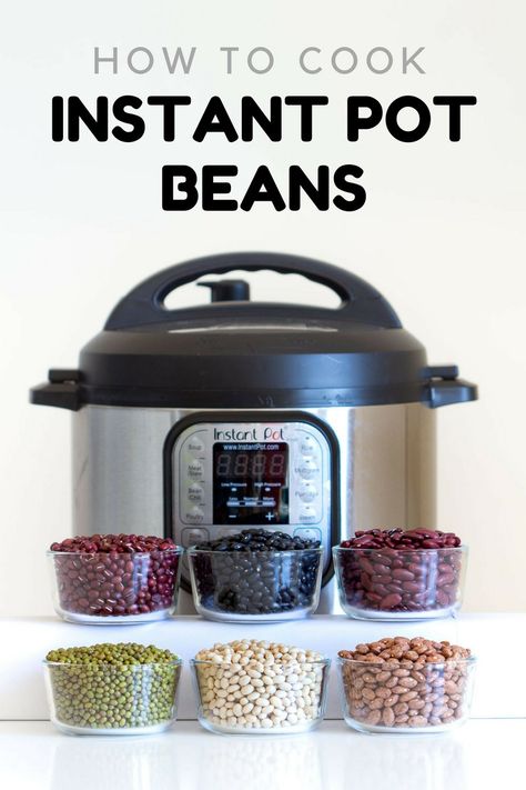 Fail-proof Instant Pot Beans - Green Healthy Cooking Pinto Beans Instant Pot, Black Beans Instant Pot, Instant Pot Beans, Instant Pot Pinto Beans, Beans Instant Pot, Instant Pot Black Beans, Pot Beans, Cooking Beans, Healthy Lasagna