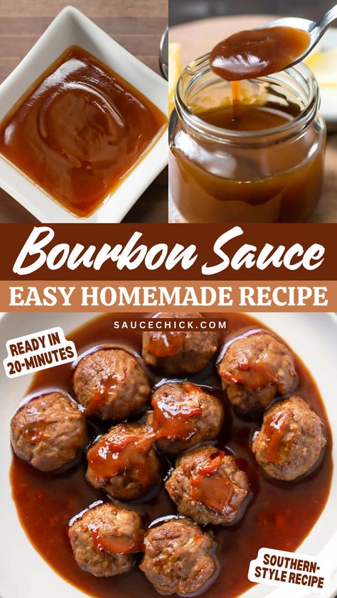 Bourbon Sauce Recipe for a Rich, Smoky Flavor Bourbon Dipping Sauce, Bourbon Recipes Food, Bourbon Sauce Recipe, Donkey Sauce, Bordelaise Sauce, Whiskey Sauce, Bourbon Recipes, Bourbon Sauce, Easy Homemade Recipes