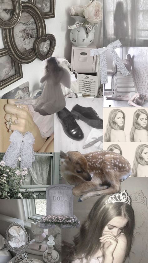 Gloomy Coquette Wallpaper, Melancholic Aesthetic, Lana Del Rey Room, Room Inspo Grunge, Aesthetic Deer, Black Girlhood, Creepy Cute Aesthetic, Gloomy Coquette, Black And White Wallpaper Iphone