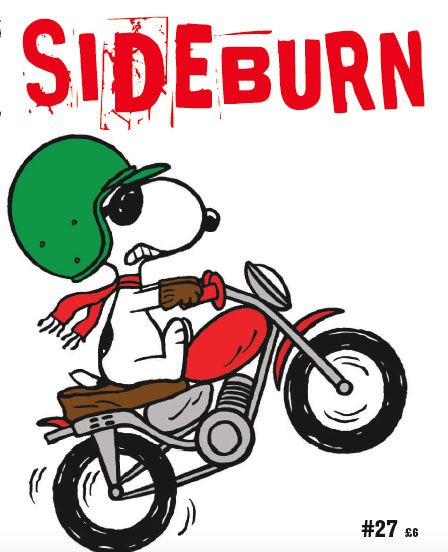 Sideburn 27 - Snoopy edition Snoopy Motorcycle, Cartoon Motorbike, Motorbike Drawing, Cartoon Motorcycle, Billy Childish, Snoopy Tattoo, Circus Characters, Motorcycle Drawing, Snoopy Images