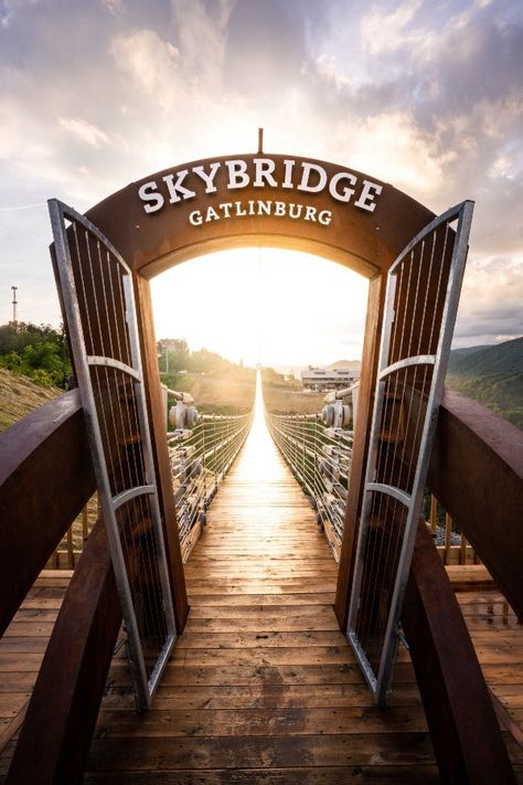 Tennessee Family Vacation, Gatlinburg Attractions, Things To Do In Gatlinburg, Tennessee Attractions, Gatlinburg Tennessee Vacation, Tennessee Road Trip, Ober Gatlinburg, Gatlinburg Vacation, Swinging Bridge