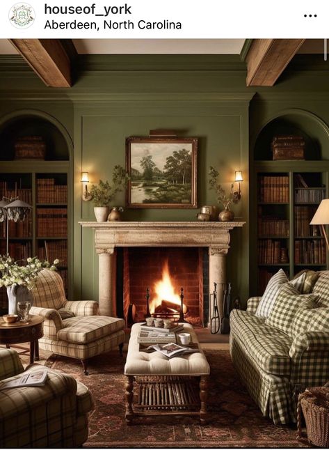 Farm Style House Interior Victorian, English Snug, Victorian Hotel, Victorian Living Room, Southern Decor, Toll Brothers, House Aesthetic, Cottage Living Rooms, Green Sofa