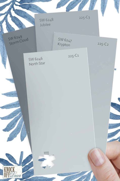 North Star Paint Sherwin Williams, Sw Morning At Sea, Sherwin Williams North Star Living Rooms, Sherwin Williams North Star Kitchen, Sw Krypton Paint, Sw North Star Paint Color Schemes, Sherwin Williams North Star Bedroom, Best Blue Gray Paint Color Sherwin, Star Dew Sherwin Williams