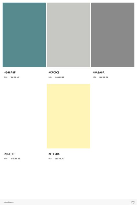 Colour palette of teal, light grey, dark grey, white, yellow Teal Grey And Yellow Bedroom, Grey And Yellow Color Palette, Teal And Yellow Bedroom, Gray Pallet, Yellow Gray Bedroom, Yellow Kitchen Walls, Bathroom Color Palette, Yellow Color Combinations, Teal Living Rooms