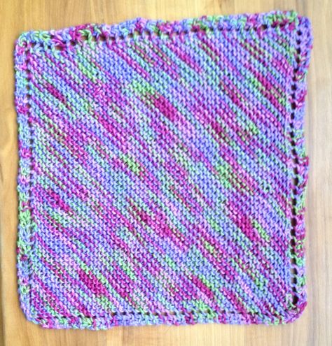 Grandma’s knitted washcloth/dishcloth pattern | The Little Room of Rachell Hot Pink Scarf, Knitted Washcloths, Dishcloth Knitting Patterns, Dishcloth Pattern, Chain Loop, King Cole, The Cloth, Cast Off, Pink Scarves