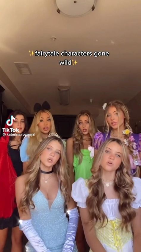 Halloween Costumes Teen, Fairytale Halloween, Girl Group Halloween Costumes, Halloween Costumes 2022, Idea Video, Cute Group Halloween Costumes, Halloween Costumes For Teens Girls, Matching Halloween Costumes, Bff Halloween Costumes