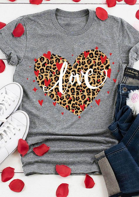 Valentine Shirts For Women, Valentine Shirts, Valentine Shirt, Valentine's Day Outfit, Jeans Material, Heart Love, Valentines Shirt, Love T Shirt, Printed Sleeves