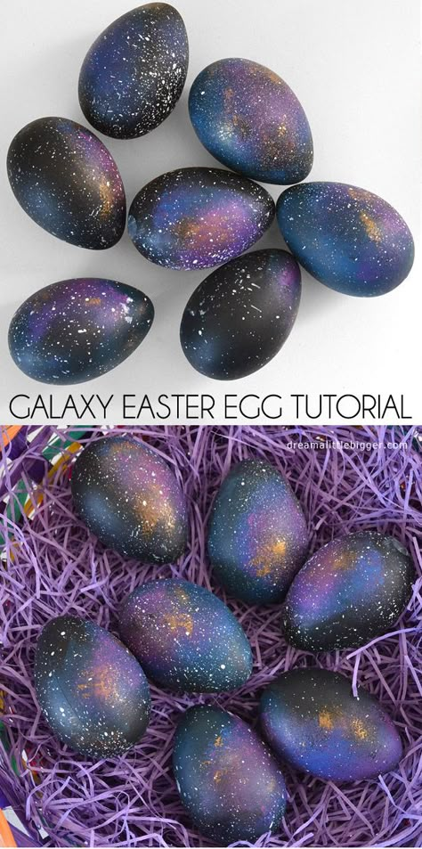 Make some galaxy Easter eggs that are out of this world! Galaxy Easter Eggs, Eggs Ideas, Here Comes Peter Cottontail, Hippity Hoppity, Peter Cottontail, Decoration Originale, Egg Art, Easter Time, Easter Egg Decorating