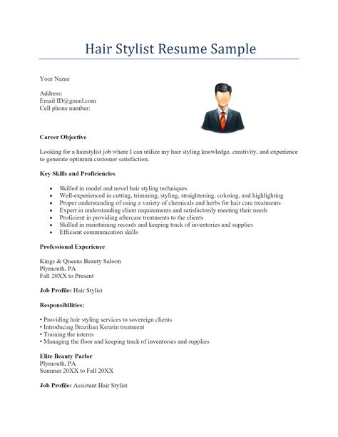 Hair Stylist Resume Sample Objective For Resume, Good Objective For Resume, Good Resume, Resume Objective Statement, Herbs For Hair, Resume Objective, Resume Sample, Cell Phone Number, Best Resume