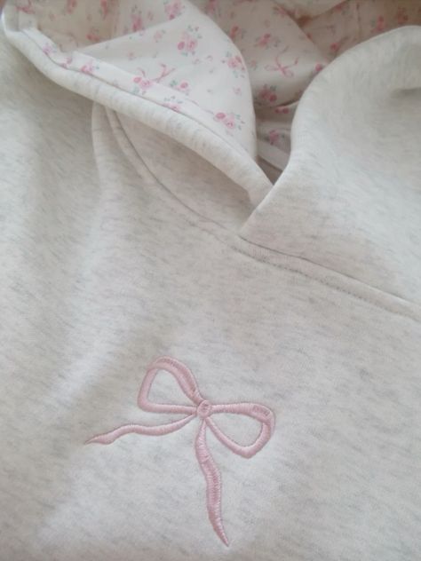 Cold Weather, Cute Hoodie, Grey and Pink Hoodie, Bow Hoodie, Winter Hoodie, Fall Hoodie, Spring Hoodie, Beach Hoodie