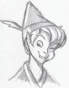 Peter Pan Drawing on Pinterest Peter Pan Drawing, Cartoon Drawings Disney, Disney Drawings Sketches, Drawing Hair, Disney Art Drawings, Disney Sketches, Arte Sketchbook, Fan Art Drawing, A Pencil