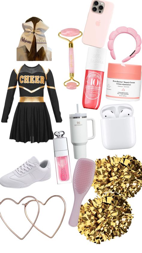 Cheer outfit Cheer Competition Outfit, Outfits For Cheer Practice, Cheerleading Outfits Aesthetic, Cheerleader Aesthetic, Competition Outfit, Collage Outfits, Cheer Practice, Cheer Stuff, Competitive Cheer