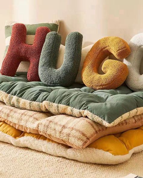 Letter Throw Pillows, Letter Cushion, Fleece Pillow, Letter Pillows, Alfabet Letters, English Letters, Throw Pillows Bed, Fluffy Pillows, Bed Throws