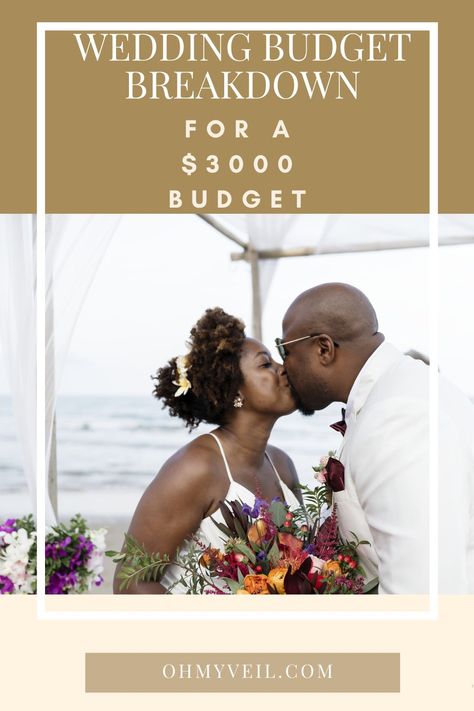 Now you have set your budget, it is time to figure out how that money can be spent. Here is a wedding budget breakdown for a $3000 budget. 3000 Wedding Budget, 5k Wedding Budget, 5k Wedding, Budget Wedding Ideas, Wedding Budget Breakdown, Planning A Small Wedding, Wedding Budget Planner, Low Budget Wedding, Easy Diys