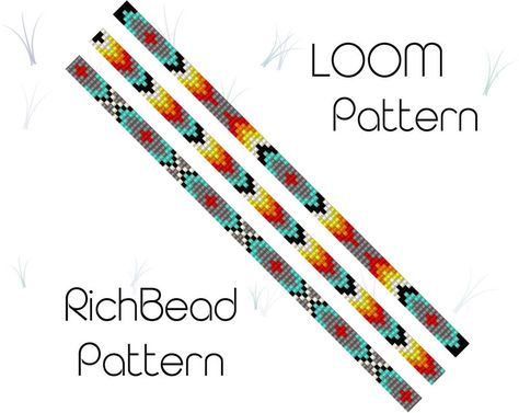 Seed Bead Bracelet Patterns, Native American Beadwork Patterns, Native Beading Patterns, Bead Loom Designs, Loom Bracelet Patterns, Beading Patterns Free, Loom Bracelet, Bead Embroidery Patterns, Loom Pattern