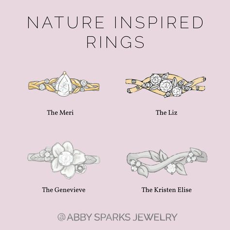 Engagement Rings Inspired By Nature, Wedding Ring Nature Inspired, Engagement Rings Floral Leaves, Floral Engagement Ring Silver, Pretty Engagement Ring, Nature Engagement Ring Leaves, Engagement Ring Nature Inspired, Nature Inspired Rings Engagement, Engagement Rings Nature Inspired