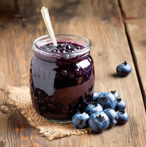 SURE.JELL Blueberry  Jelly | Sure-Jell | Recipes - Heinz® Blueberry Jelly Recipe Easy, Sure Jell Blueberry Jam Recipe, Blueberry Jelly Recipe Canning, Huckleberry Jelly Recipe, Homemade Blueberry Jelly, Blueberry Jelly Recipe, Freezer Jelly, Sure Jell Recipe, Huckleberry Jam