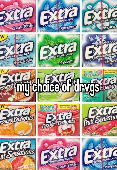 Extra Gum Flavors, Extra Gum, Paper Squishy, Stock Your Pantry, Gum Flavors, Breath Mints, Chewing Gum, Food Obsession, Pretty Food