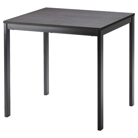 Ikea Dining Table, Ikea Dining, Brown Furniture, Table Extensible, Ikea Family, Steel Table, Under The Table, Smart Design, Extendable Dining Table