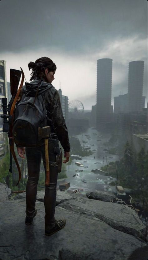 Ellie Wallpaper, Last Of Us Remastered, Anime Landscape, Wallpaper Iphone Aesthetic, Apocalypse Aesthetic, Post Apocalyptic Art, Joel And Ellie, The Last Of Us2, Apocalypse Art