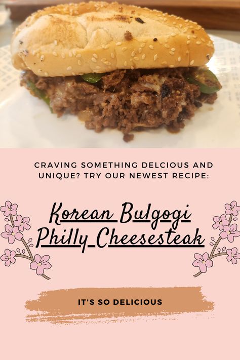 Here's a simple Korean twist on an American classic. Learn how to make Philly cheesesteak with Korean bulgogi marinade. It's sure to be an instant hit! Korean Steak, Bulgogi Marinade, Siracha Sauce, Korean Bulgogi, Mayo Sauce, Hoagie Rolls, Bulgogi Beef, Korean Recipes, Brioche Bread