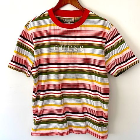 Medium Guess Originals “Los Angeles” Striped T-Shirt #Guess #Originals #LA Guess Originals, Striped T Shirt, Angeles, Stripes, Outfit Inspo, Plus Fashion, Mens Tops, Mens Tshirts, The Originals