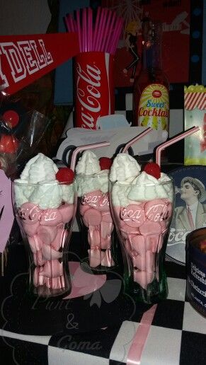 Candy Bar Grease Birthday Treat Ideas, 50s Party Decorations, Grease Themed Parties, Grease Theme, Pin Up Party, Grease Party, 50s Theme Parties, Sock Hop Party, Rockabilly Party