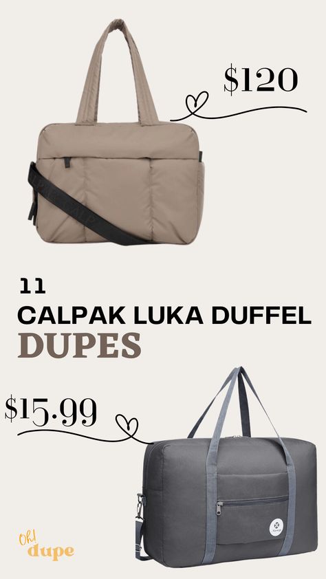 Calpak Luka Duffel Dupe Bags To Make, A Burden, Duffel Bags, Duffel Bag, Travel Experience, Bag Making, Talk About, Packaging