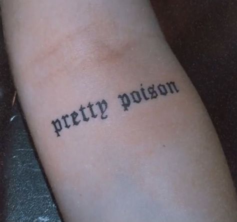 Nessabarrett Tattoo, Damaged Goods Tattoo, Idgaf Tattoo Ideas, Bitter Sweet Tattoo, Guilty Tattoo, Grunge Tattoos For Women, Dark Themed Tattoos, Tattoos Ideas Bpd, Redrum Tattoo