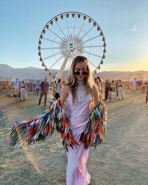 COACHELLA WEEKEND 🌈🌈🌈 . . . . . . #coachella #rainbow #desertx #festivalready #coachellalook #coachellaweekend #desertvibes… Cute Coachella Outfits, Outfit Coachella, Tusk Necklace, Coachella Looks, Coin Choker, Cowrie Shell Necklace, Turquoise Choker, Gold Rosary, Desert Vibes