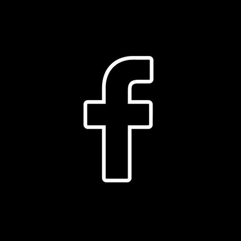 Fb Black Icon, Facebook Black Icon, Facebook App Icon, Facebook Icon, Instagram Black Theme, Wallpaper Boho, Facebook Icons, Zestaw Ikon, Ios Apple