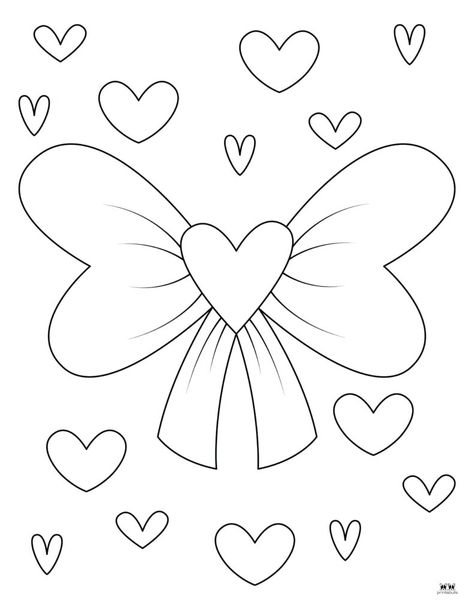 Heart Patterns Printable Free, Valentine Coloring Pages Free Printables, Coloring Ideas Easy, Valentines Colors, Free Printable Valentines Tags, Valentines Day Coloring Page, Valentine Coloring Pages, Simple Hand Embroidery Patterns, Heart Coloring Pages