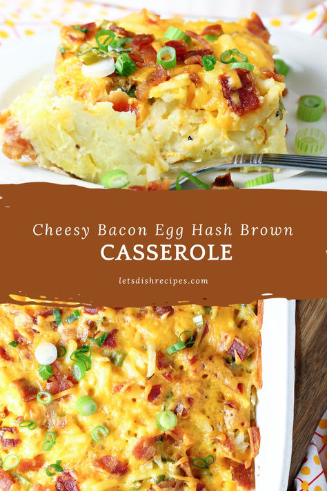 Egg Casserole With Shredded Hashbrowns, Bacon And Hashbrown Casserole, Easy Egg Casserole With Hashbrowns, Breakfast Casserole With Diced Hashbrowns, Loaded Breakfast Hash, Quiche With Hashbrowns, Egg Bake With Bacon, Low Calorie Hashbrown, Bacon Egg And Cheese Hashbrown Casserole