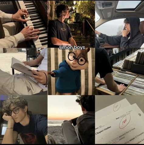 Simon Boys Aesthetic Chipmunk, Simon Chipmunk Aesthetic, Alvin Boy Aesthetic, Nick Core Aesthetic, Simon Boys, Simon Core, Nerd Boy, I Want A Relationship, Comfort Person